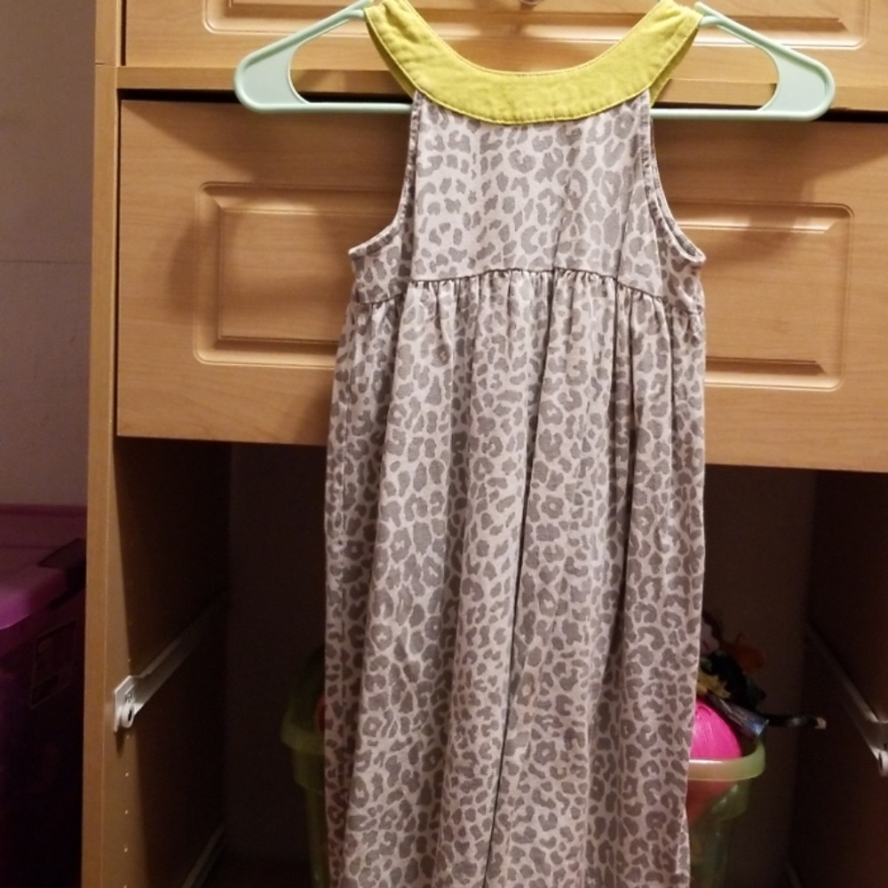 Carters gray leopard print jumper with lime green - Picture 4 of 4